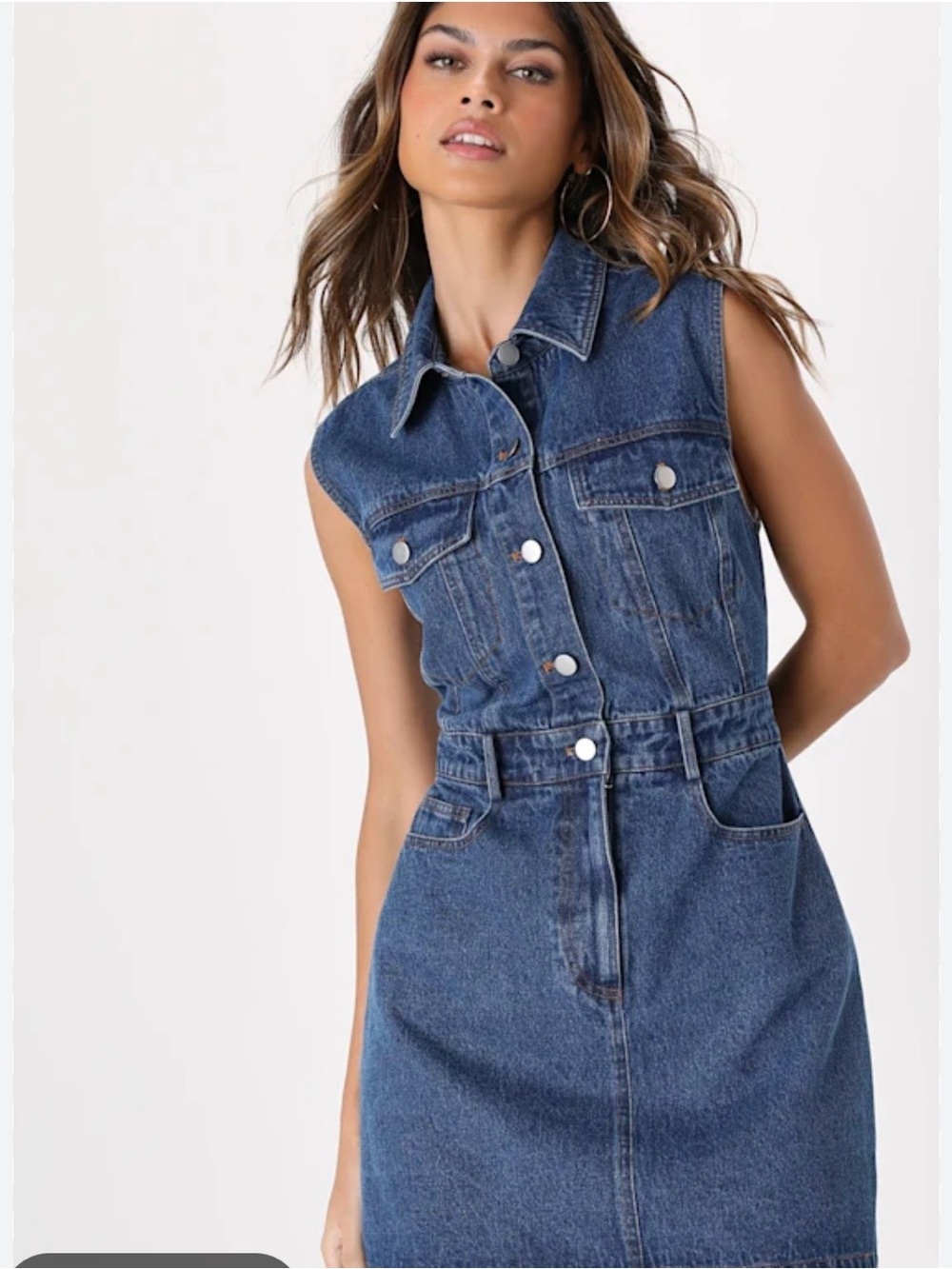 JOIE Denim Y2K Mini Dress Medium Like New